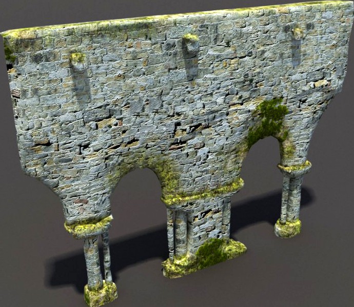 English Castle Ruin #43d model