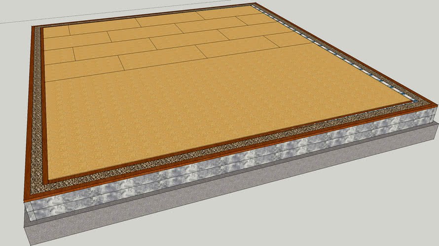 straw bale house foundations/footings 3d model