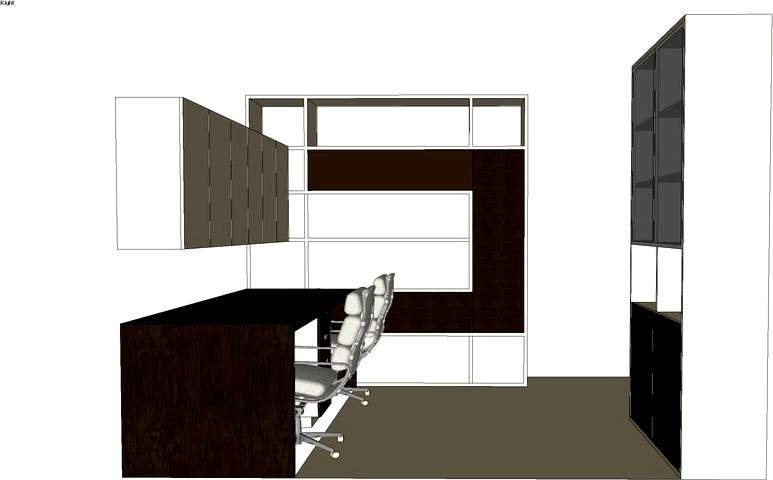 Кабинет и стелаж.