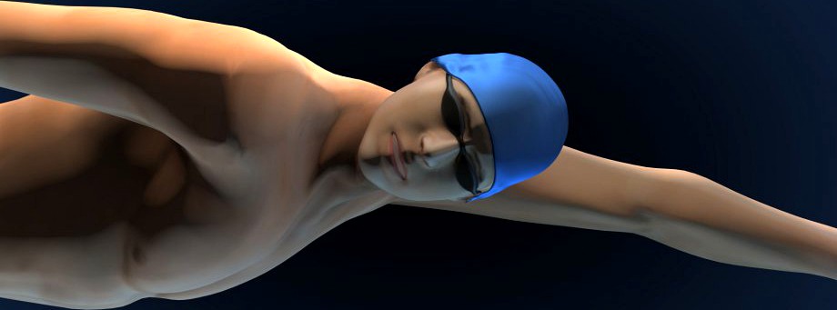 Swimming Man Classic Style Riged & Animated3d model