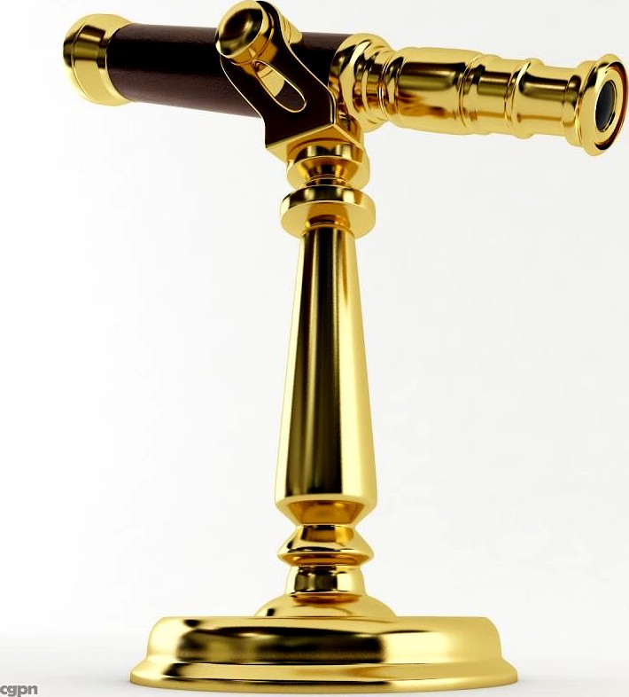 Brass Desk Telescope3d model