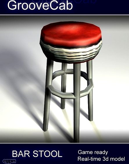 Bar Stool low poly3d model