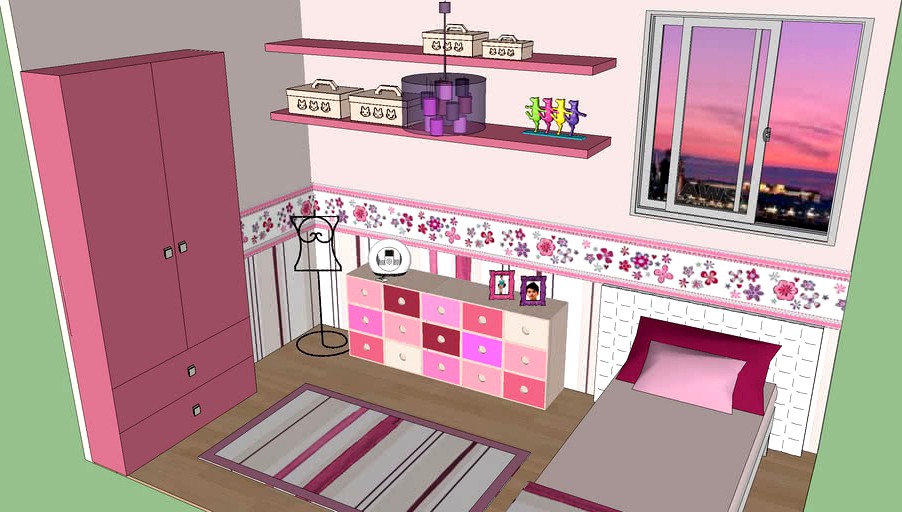 pink bedroom