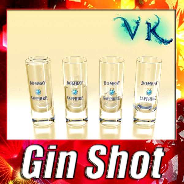 Bombay Sapphire Gin Shot Glass.3d model