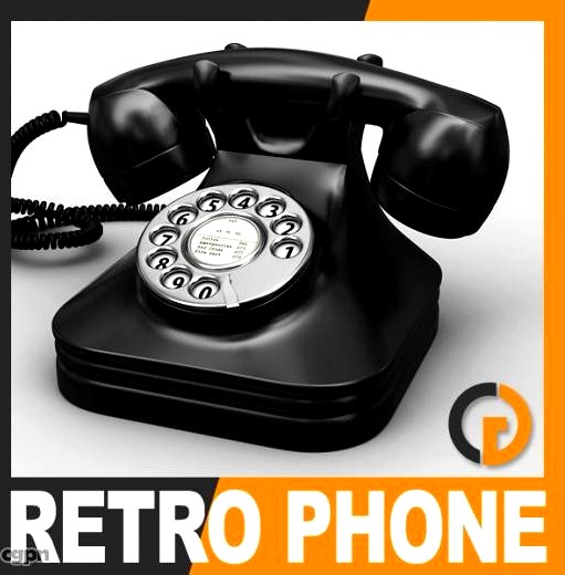 Retro Style Telephone - Bakelite3d model