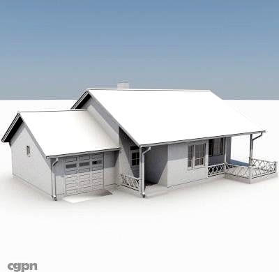 One Story House 083d model