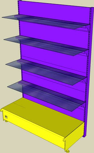 Estanteria metalica con bandejas de cristal