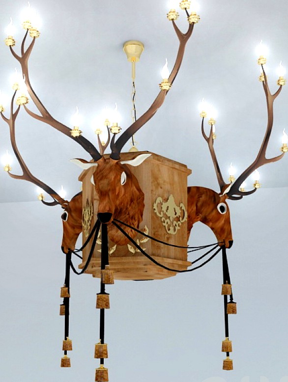 Deer chandelier