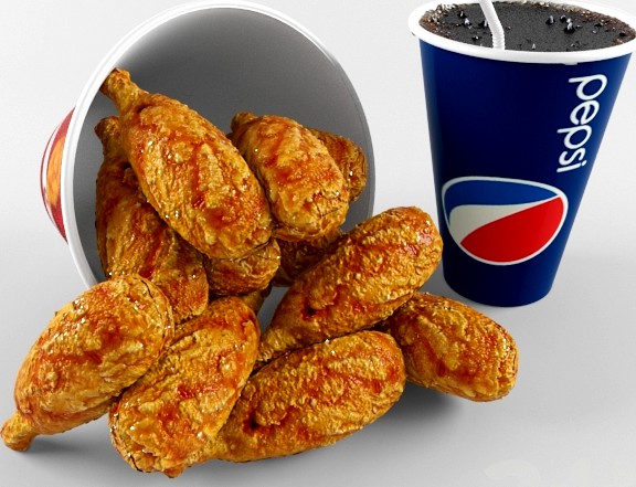 fried chicken and pepsi