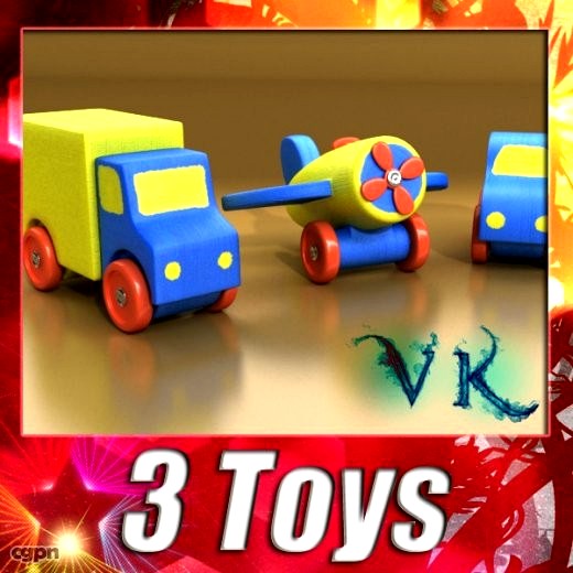 3 toys collection3d model
