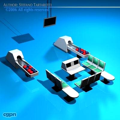 Bowling table3d model