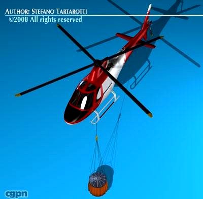 Firefighting helicopter3d model