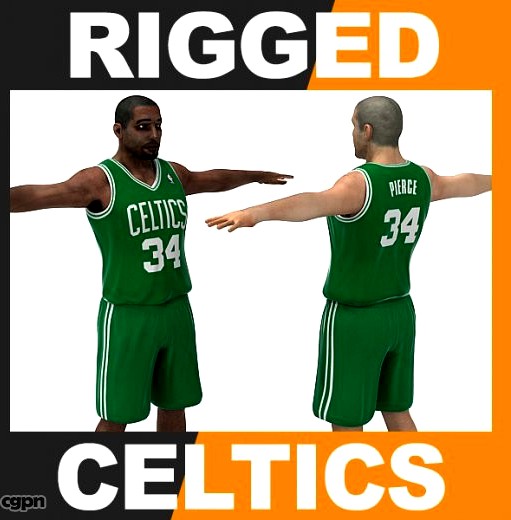 Rigged Basketball Player - Boston Celtics3d model