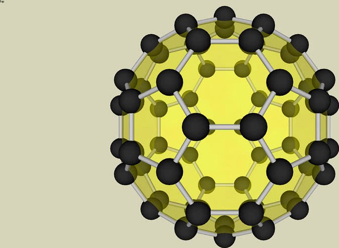 Fullerene Buckminster Molecule - 60 Carbon Atoms