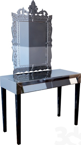 Venetian mirror and mirror Suelda ladies table Reflechi.