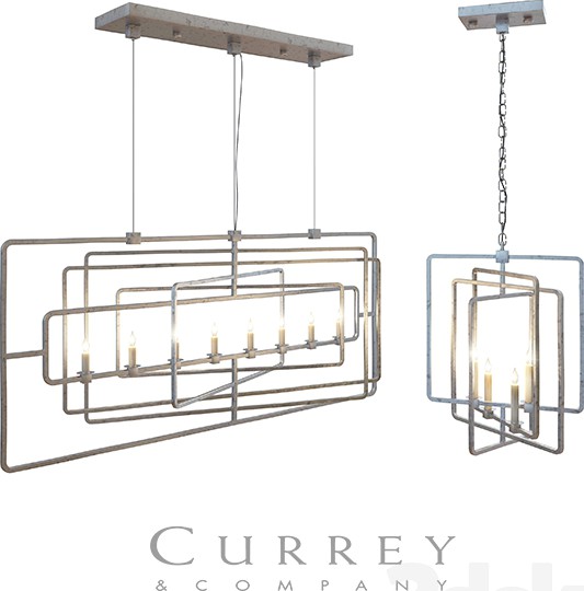 Metro rectangular and square chandelier by Currey &amp;amp; company