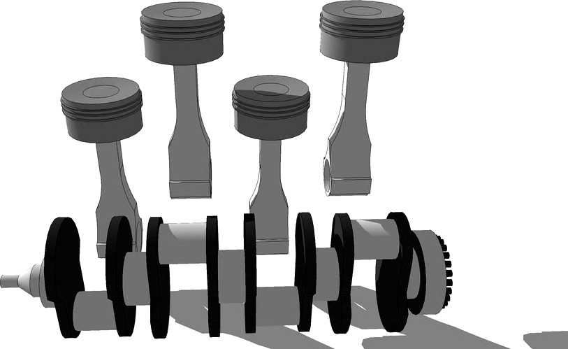 cigueñal, pistones y bielas (crankshaft, pistons and rods)