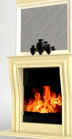Modern fireplace log