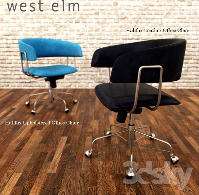 Halifax Leather Office Chair 3d model