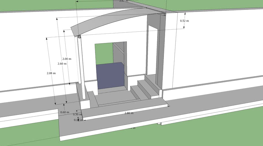 Крыльцо выход на внутреннюю территорию
