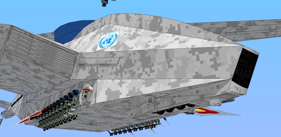 UN task force alpha-UAV command unit Peacemaker MK II airborne