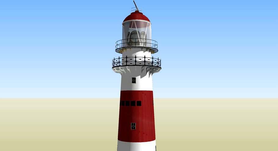 The lighthouse of Ameland 'Bornrif'.