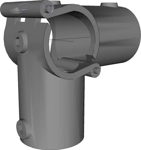 A21-A26 - Split Two Socket Cross 90 degree Side Outlet Tee