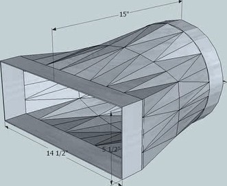 14.5 X 5.5 X 10' round Duct transition