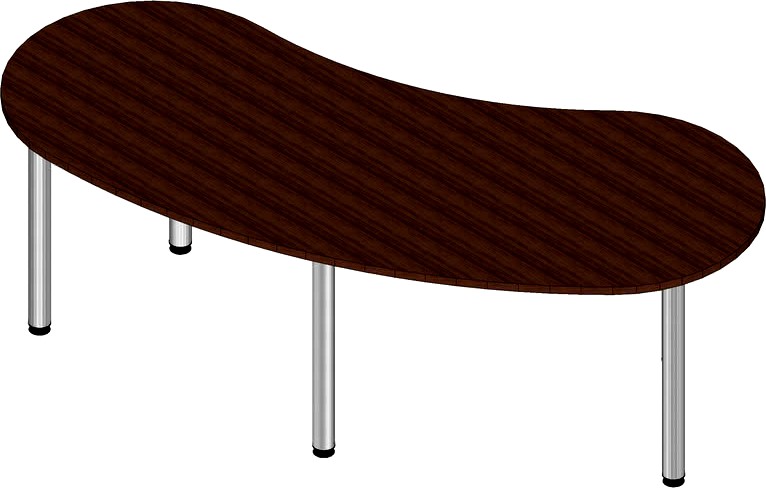 Freiformtisch Bogenlänge außen/innen 2400/1770mm, T-04-361