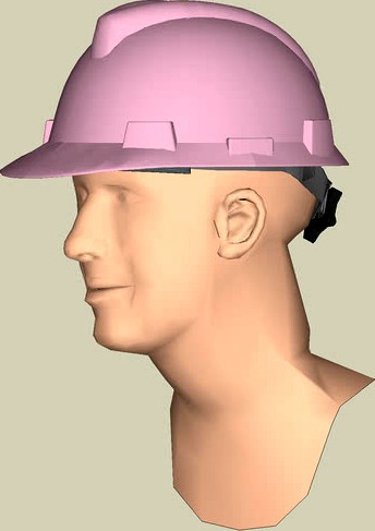 Safety First Series - Safety Hard Hat - MSA V-Guard w/ Ratchet Suspension & Brow Pad - Pink
