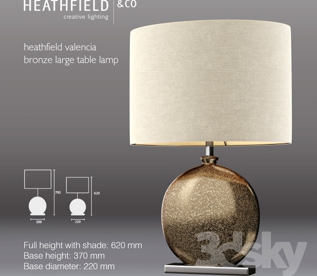 Heathfield valencia bronze large table lamp