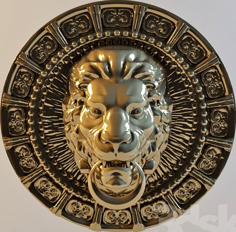 Fretwork (shield, lion)