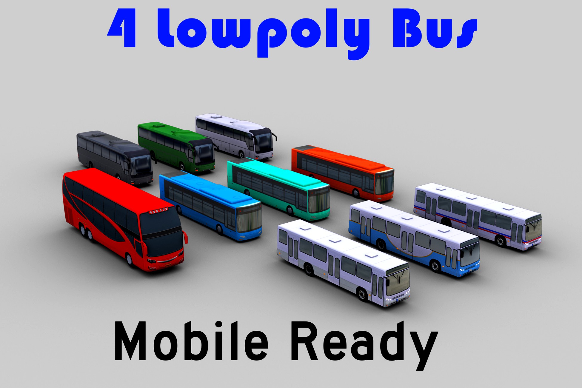 Lowpoly Bus Pack1