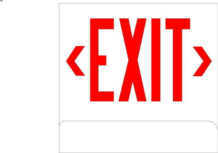 Nicko ED Series Exit Sign Red
