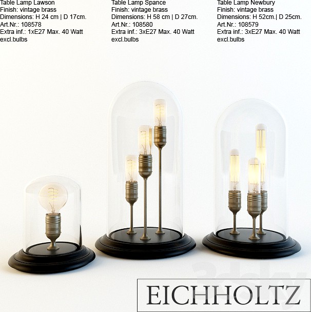 eichholtz, table lamp spance, lawson, newburry