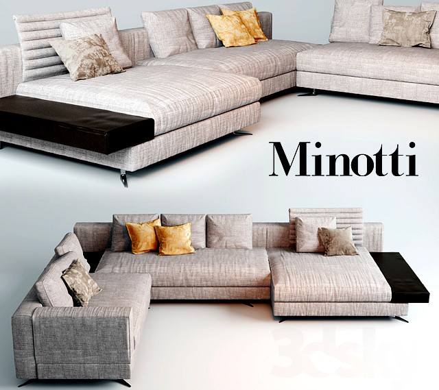 Minotti white sofa