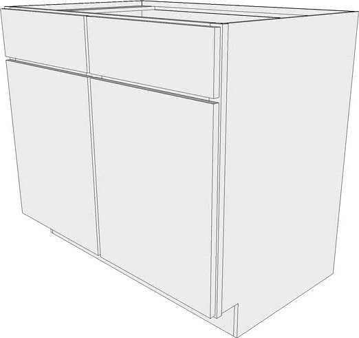 Glenwood Base Cabinet B39 - Two Doors, Two Drawers