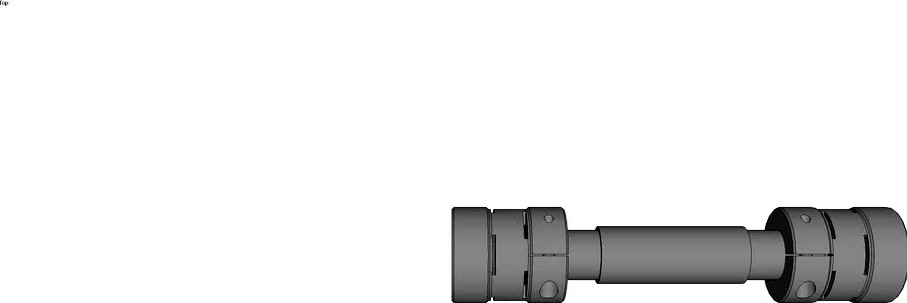 Elastomer Dog Couplings with radial clamping hub and intermediate tube