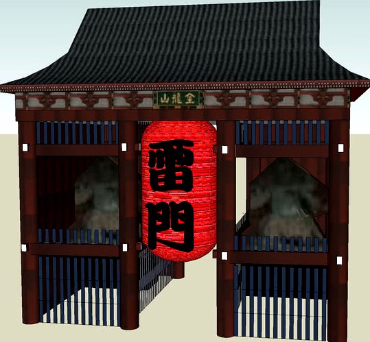 雷門 Kaminarimon 3d model