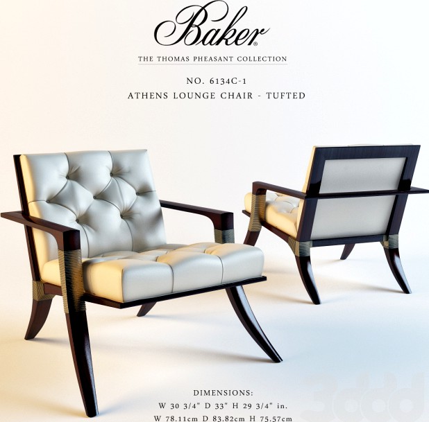 Baker_6134C-1_ ATHENS LOUNGE CHAIR - TUFTED