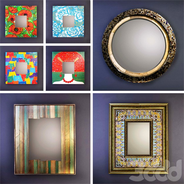 Сборник настенных зеркал ручной работы