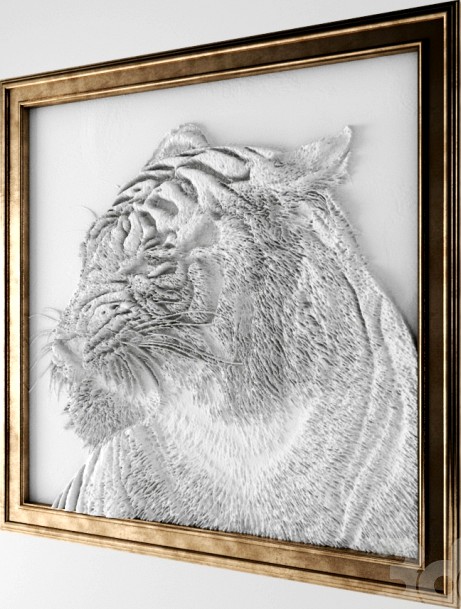 барельеф тигр