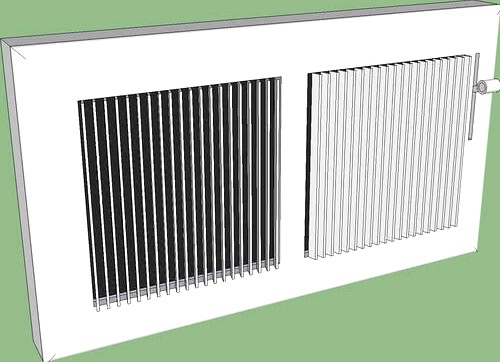 Louvered Heat & Air Register Vent With Damper Box