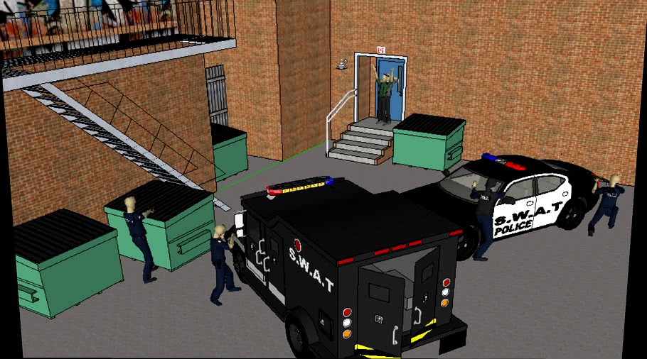 Swat Scene (it's just a pic) 3d model