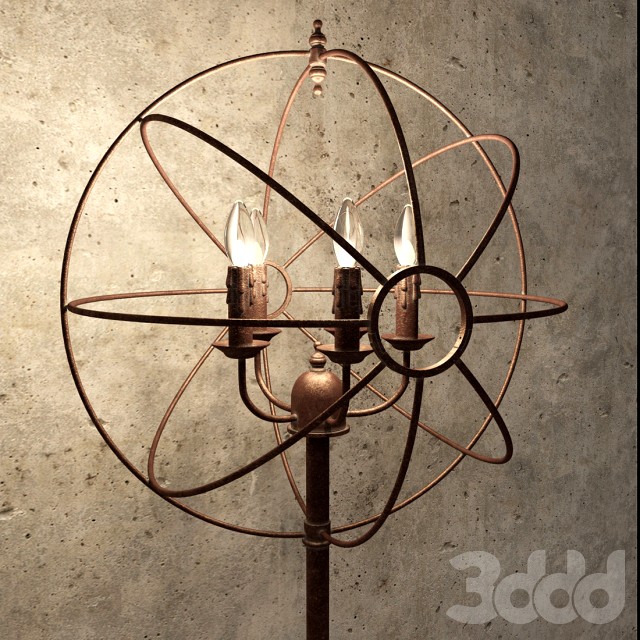 Gramercy iron orb floor lamp