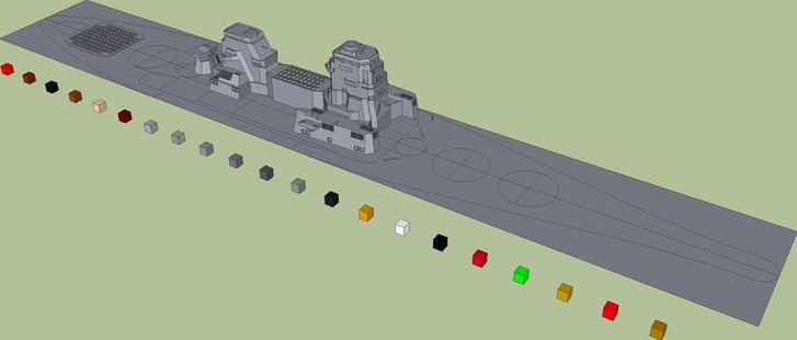 late 21st century battleship - no ensign yet - unfinished