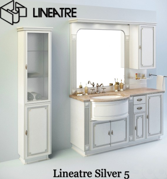 Мебель для ванной Lineatre Silver 5