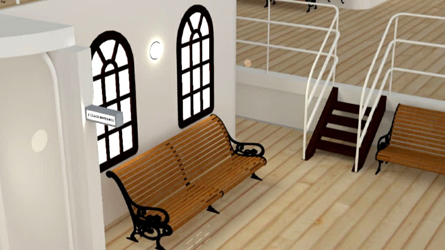 Titanic 2nd Class Entrance On Boat Deck 3d Model
