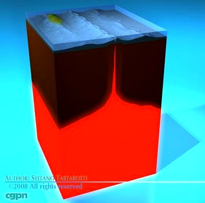 Ocean crust section3d model