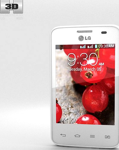 LG Optimus L3 II Dual E435 White3d model